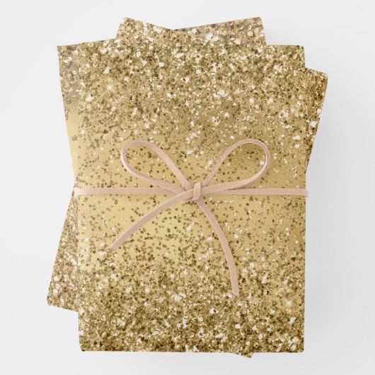 Glam Glitzy Sparkle Glitzer Geschenkpapier Set (Beispiel)