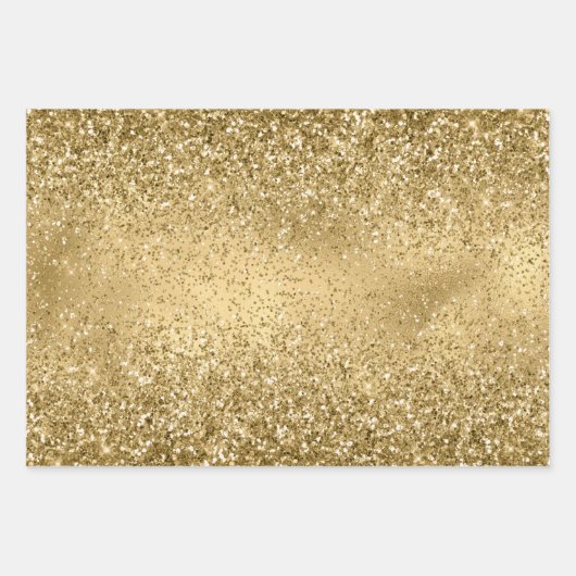 Glam Glitzy Sparkle Glitzer Geschenkpapier Set (Vorderseite)