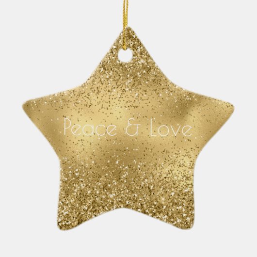 Glam Glitzy Sparkle Glitzer Keramik Ornament (Vorne)