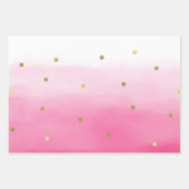 Glam Glitzy Sparkle Glitzer Pink Ombre Geschenkpapier Set (Vorderseite 3)