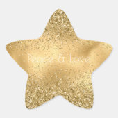 Glam Glitzy Sparkle Glitzer Stern-Aufkleber (Vorderseite)