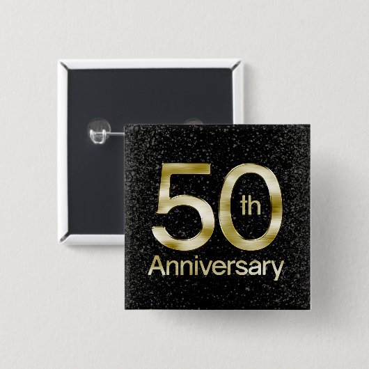 Glam Gold 50 Jahre alt Button (Vorne & Hinten)