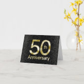 Glam Gold 50 Jahre alt Karte (Gelbe Blume)