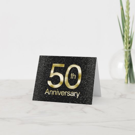 Glam Gold 50 Jahre alt Karte (Vorderseite)