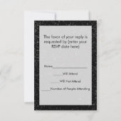 Glam Gold 50 Jahre alt RSVP Karte (Rückseite)