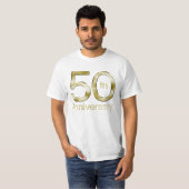 Glam Gold 50 Jahre alt T-Shirt (Vorne ganz)