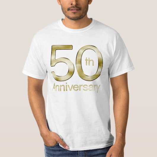 Glam Gold 50 Jahre alt T-Shirt (Vorderseite)