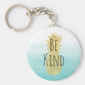 Glam Gold Ananas Aqua Aqua Schlüsselanhänger (Vorne)