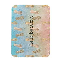 Glam Gold Ananas Aqua Pink Gefärbte Krawatte Magnet