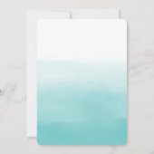 Glam Gold Ananas Aqua Watercolor Brautparty Einladung (Rückseite)