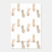 Glam Gold Ananas Post-it Klebezettel (Vorderseite)