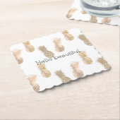 Glam Gold Ananas Untersetzer (angewinkelt)