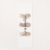 Glam Gold Ananas Yogamatte (Vorderseite)
