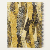 Glam Gold Animal Prints Haarstylist Planer (Rückseite)