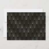 Glam Gold Art Deco Peacocks Senior Empfang Einladung (Rückseite)