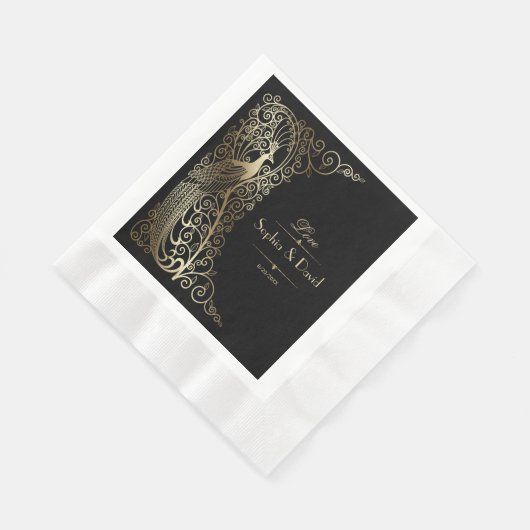 Glam Gold Art Deco Serviette (Ecke)