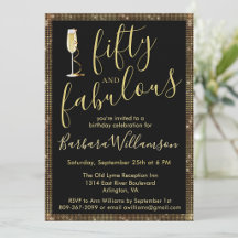 Glam Gold Black 50 & Fabelhaft 50. Geburtstag 