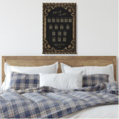 Glam Gold Black Wedding Chart Leinwanddruck (Insitu (Schlafzimmer))