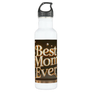 Glam Gold Blase Beste Mama je Edelstahlflasche