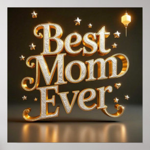 Glam Gold Blase Beste Mama je Poster