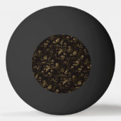 Glam Gold Blätter Muster braun Tischtennisball (Vorderseite)