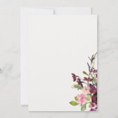 Glam Gold Blush Burgund Wasserfarben Rose Blumen Mitteilungskarte (Rückseite)