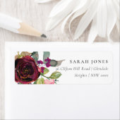 GLAM GOLD BLUSH BURGUNDY ROSE FLORAL ADRESSE ETIKE (Insitu)