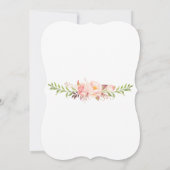 Glam Gold Blush Pink Abend Hochzeit Einladung (Rückseite)