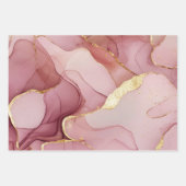Glam Gold Blush Pink Brautparty Geschenkpapier Set (Vorderseite)