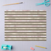 Glam Gold Blush Pink Brown Streifen Seidenpapier (Basteln)
