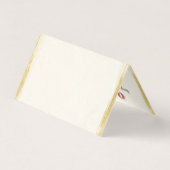 Glam Gold Bohemische Blumenpfeile Danke Karte (Rückseite)