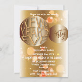Glam Gold Bronze Silvesterfest Party Einladung (Vorderseite)