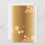 Glam Gold Bronze Silvesterfest Party Einladung (Rückseite)