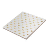 Glam Gold Butterfets White Fliese (Seite)