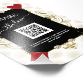 Glam Gold Casino Share The Love QR Code Wedding Fotodruck (Ecke)