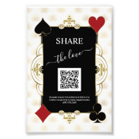Glam Gold Casino Teile die Liebe QR-Code-Hochzeit