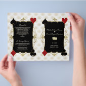 Glam Gold Casino Vegas Hochzeitsprogramm (Hand)