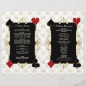 Glam Gold Casino Vegas Wedding Program Flyer (Hinten)
