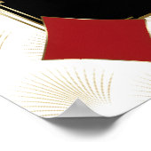 Glam Gold Casino Vegas Wedding Seating Chart  Poster (Ecke)