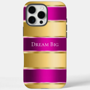 Glam Gold Chic Pink Ribbon iPhone 16 Pro Max Hülle