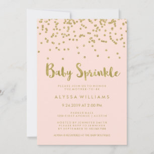 Glam Gold Confetti Baby Sprinkle Einladung