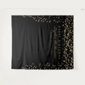 Glam Gold Confetti Geburtstag Hintergrund jedes Al Wandteppich (Vorderseite (Horizontal))