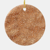 Glam Gold Copper Glitzer Leopard Print Keramik Ornament (Hinten)