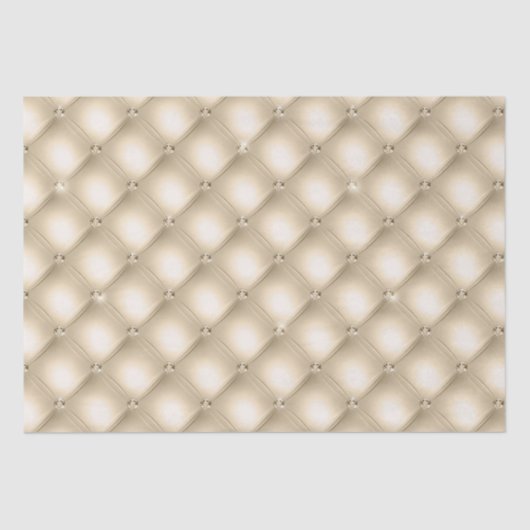 Glam Gold Cream Champagne Diamond Glitz Wedding Seidenpapier (Vorderseite)