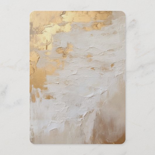 Glam Gold Cream White Wedding Menü Menükarte (Rückseite)