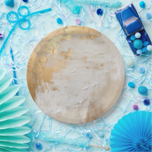 Glam Gold Creme White Pappteller (Party)