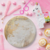 Glam Gold Creme White Pappteller (Party)