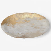 Glam Gold Creme White Pappteller (Schrägansicht)