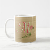 Glam Gold Custom Monogram Name Kaffeetasse (Links)