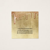 Glam Gold Dick Glitzer Tropfen Haarschnitt Display (Rückseite)